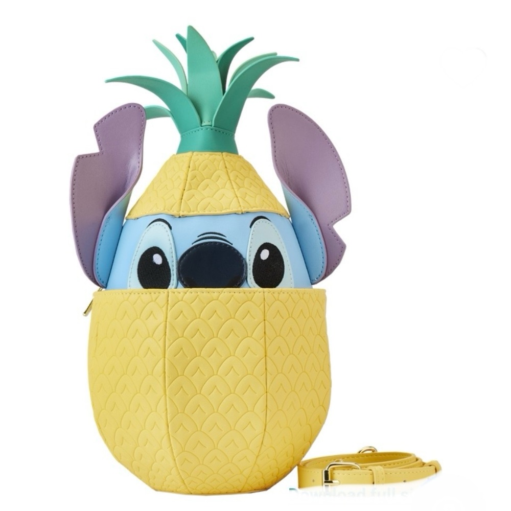 NWT Loungefly Stitch Shoppe Lilo & Stitch Figural Pineapple Crossbody